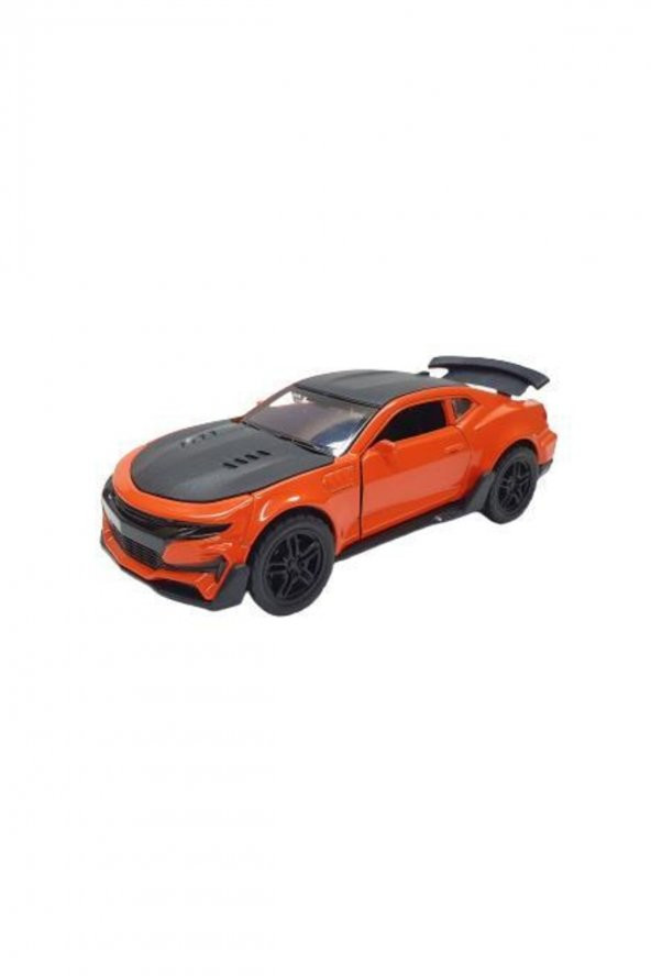 Metal Çek Bırak Araba - 1/30 Metal Camaro Zl1 - 388-1b-camaroturuncu