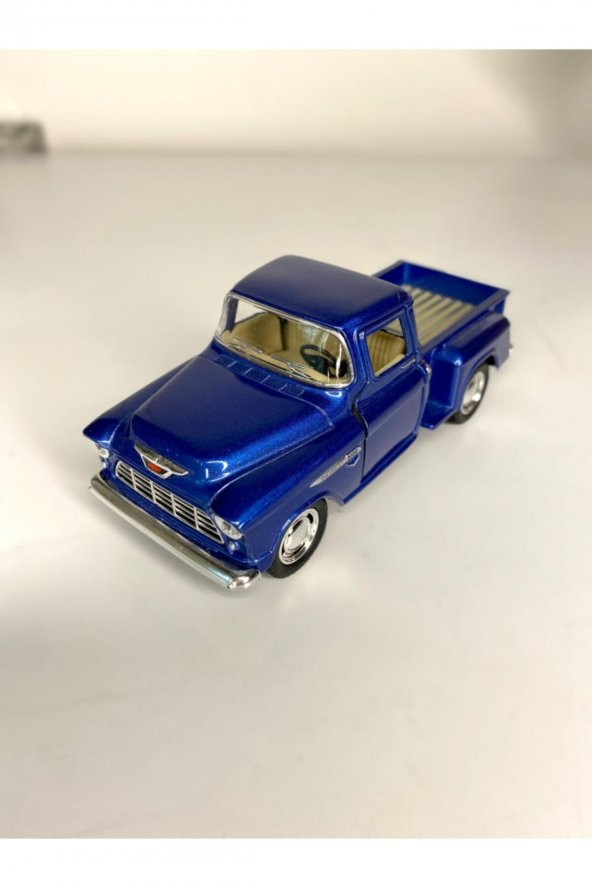 1955 Chevy Stepside Pick Up Lacivert Metal Çek Bırak Araba Oyuncak Araba