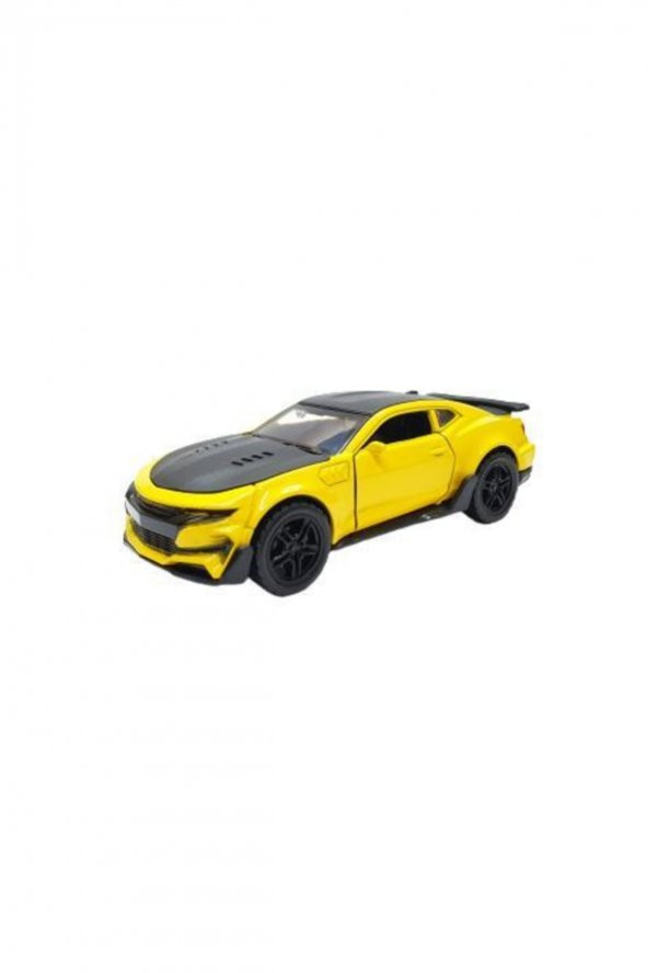 12 Cm Çek Bırak Oyuncak Metal Araba Kapıları Açılır Chevrolet Camaro ZL1 Sarı