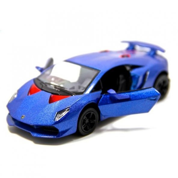 1:38 Mavi Lamborghini Sesto Elemento Çek Bırak Model Araba - 2