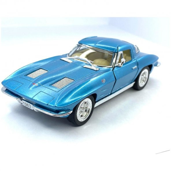 Oyuncak Metal  Model Corvette 1963 Sting Ray Çek Bırak Araba