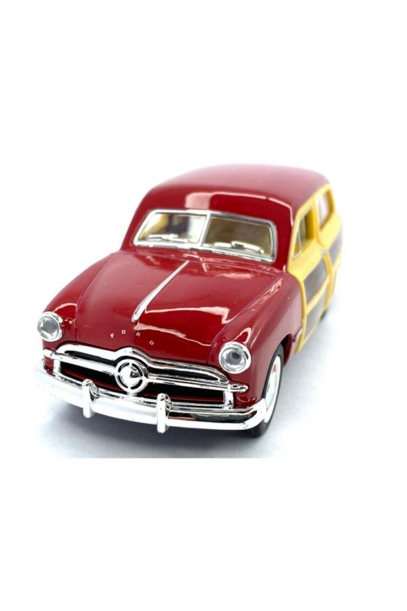 1949 Ford Woody Wagon Çek Bırak 5inch. Lisanslı Model Araba, Oyuncak Araba 1:40