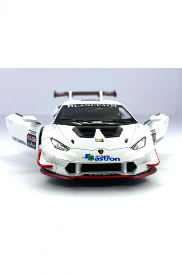 Lamborghini Huracan Lp620 - 2 Super Trofeo Çek Bırak 5inch. Lisanslı Model Araba, Oyuncak Araba 1:36 - Resim 2