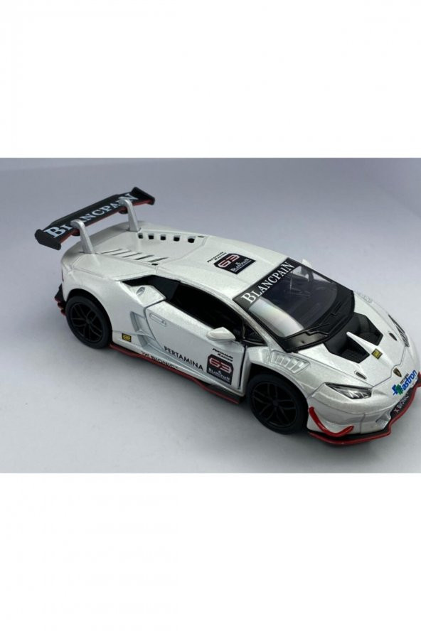 Lamborghini Huracan Lp620 - 2 Super Trofeo Çek Bırak 5inch. Lisanslı Model Araba, Oyuncak Araba 1:36 - Resim 4
