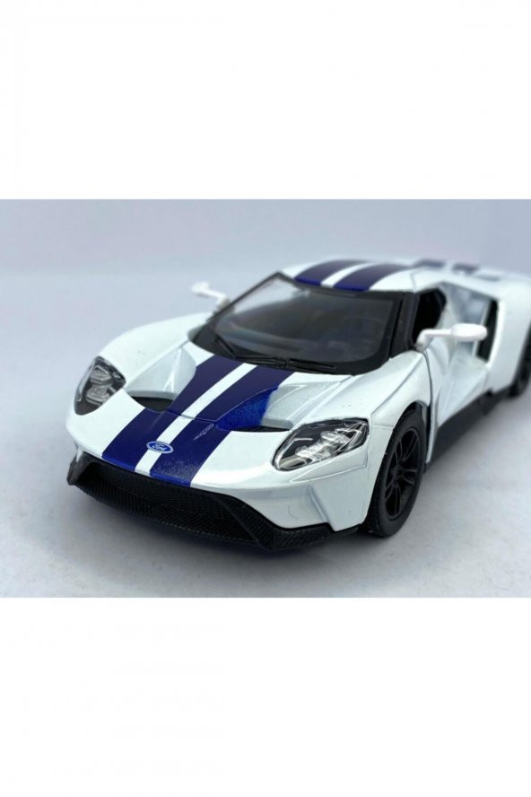 2017 Ford Gt (şeritli) Çek Bırak 5inch. Lisanslı Model Araba, Oyuncak Araba 1:38