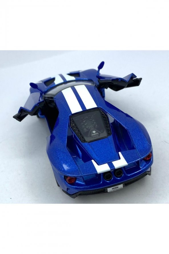 2017 Ford Gt (şeritli) Çek Bırak 5inch. Lisanslı Model Araba, Oyuncak Araba 1:38 - 4