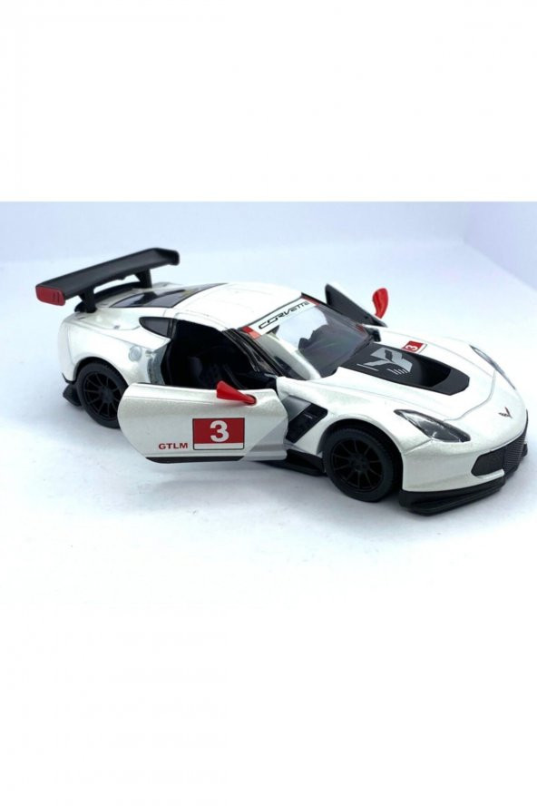 2016 Corvette C7.r Çek Bırak 5inch. Lisanslı Model Araba , Oyuncak Araba 1:36 - 3