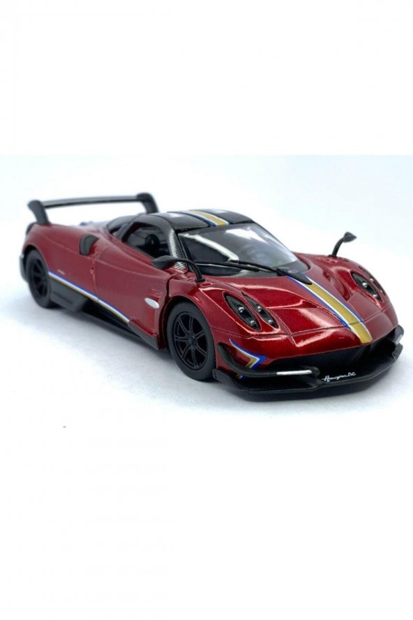 2016 Pagani Huayra Bc (şeritli) - Çek Bırak 5inch. Lisanslı Model Araba, Oyuncak Araba 1:38