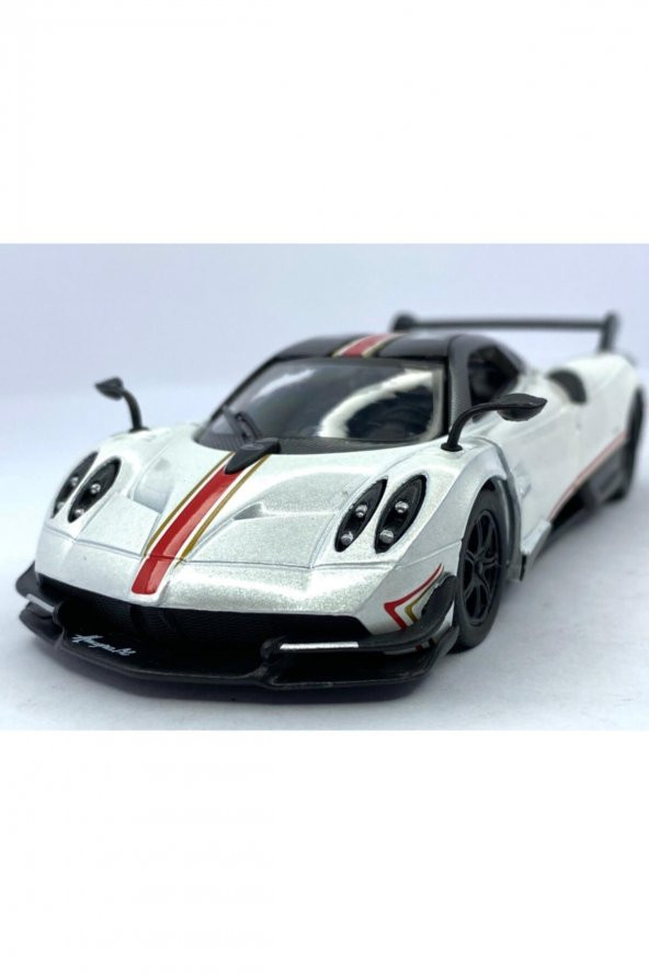 2016 Pagani Huayra Bc (şeritli) - Çek Bırak 5inch. Lisanslı Model Araba, Oyuncak Araba 1:38