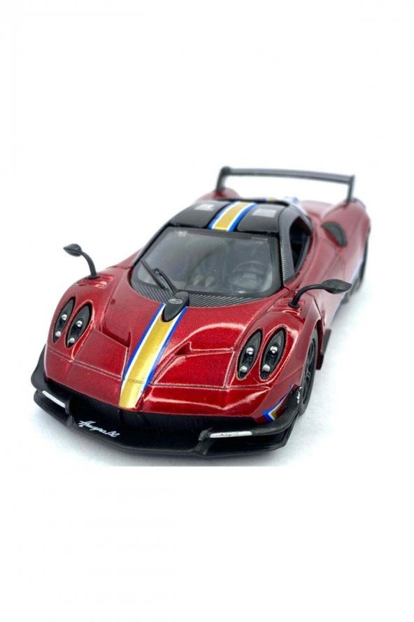 2016 Pagani Huayra Bc (şeritli) - Çek Bırak 5inch. Lisanslı Model Araba, Oyuncak Araba 1:38 - 3