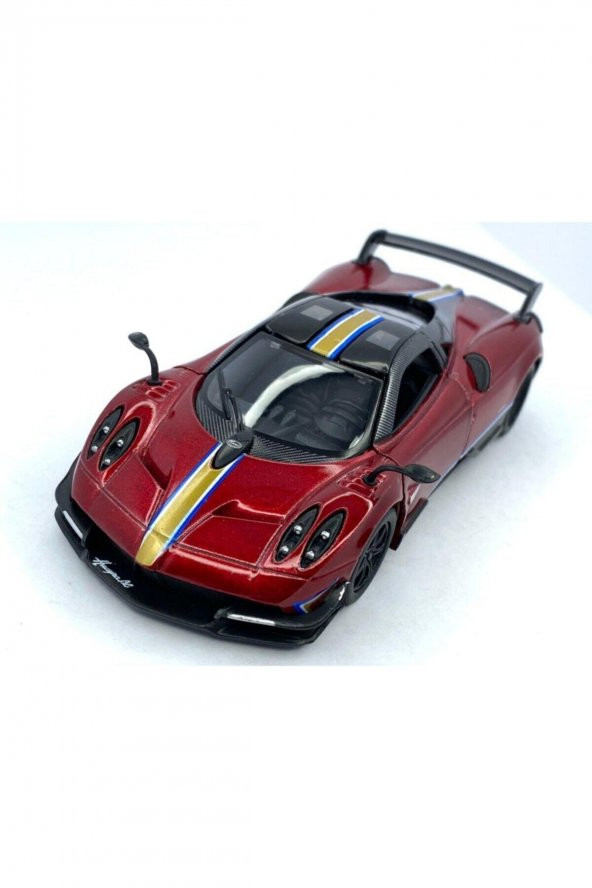 2016 Pagani Huayra Bc (şeritli) - Çek Bırak 5inch. Lisanslı Model Araba, Oyuncak Araba 1:38 - 4