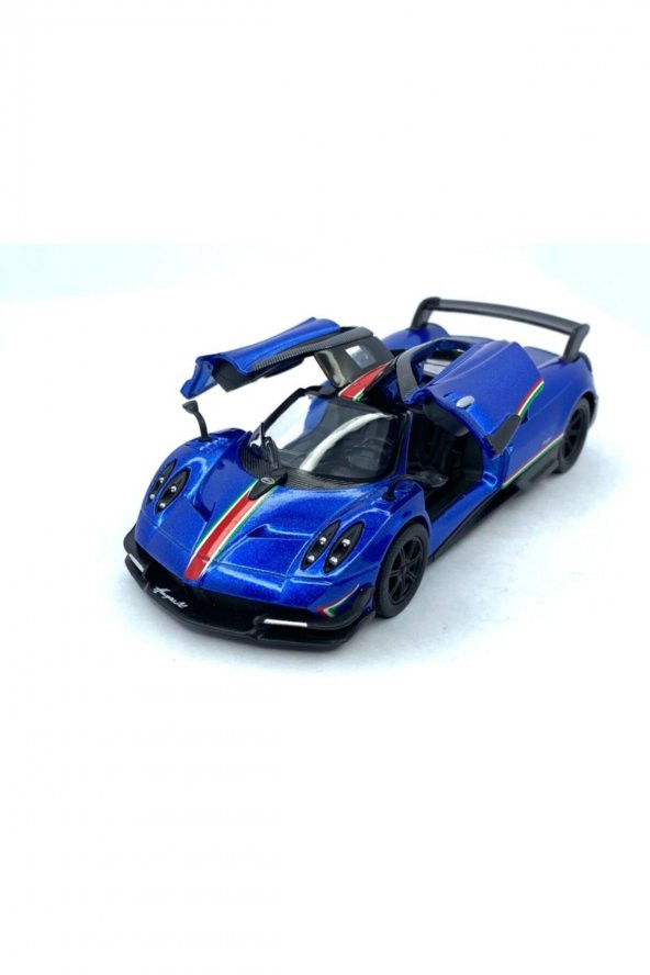2016 Pagani Huayra Bc (şeritli) - Çek Bırak 5inch. Lisanslı Model Araba, Oyuncak Araba 1:38 - 2
