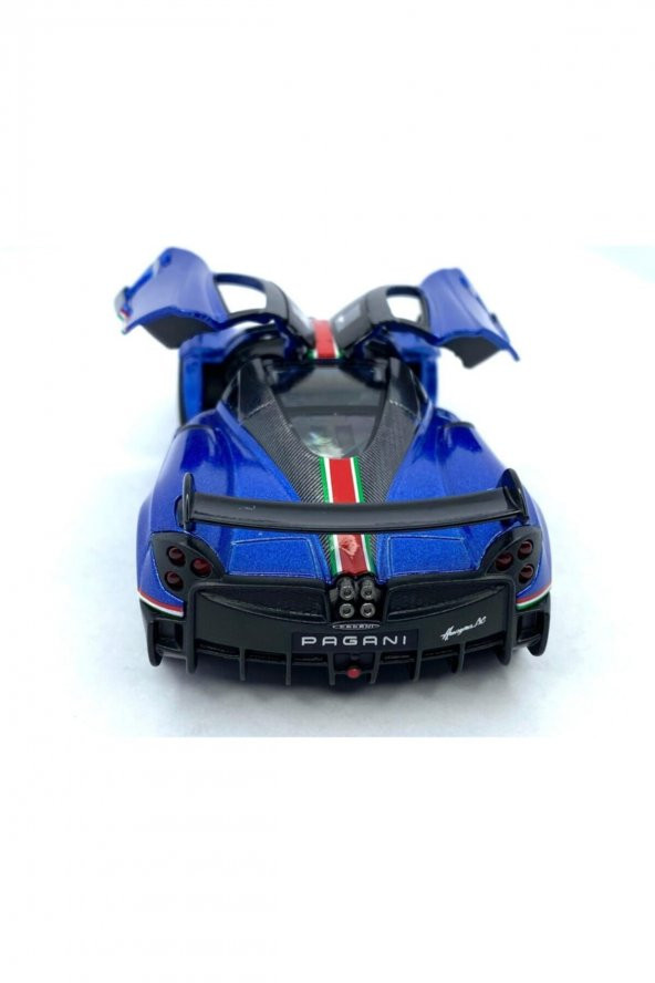 2016 Pagani Huayra Bc (şeritli) - Çek Bırak 5inch. Lisanslı Model Araba, Oyuncak Araba 1:38 - 4