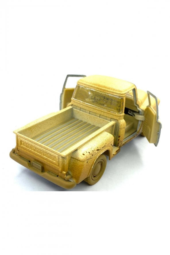1955 Chevy Stepside Pick - Up (çamurlu) - Çek Bırak 5inch. Lisanslı Model Araba, Oyuncak Araba 1:32 - 2