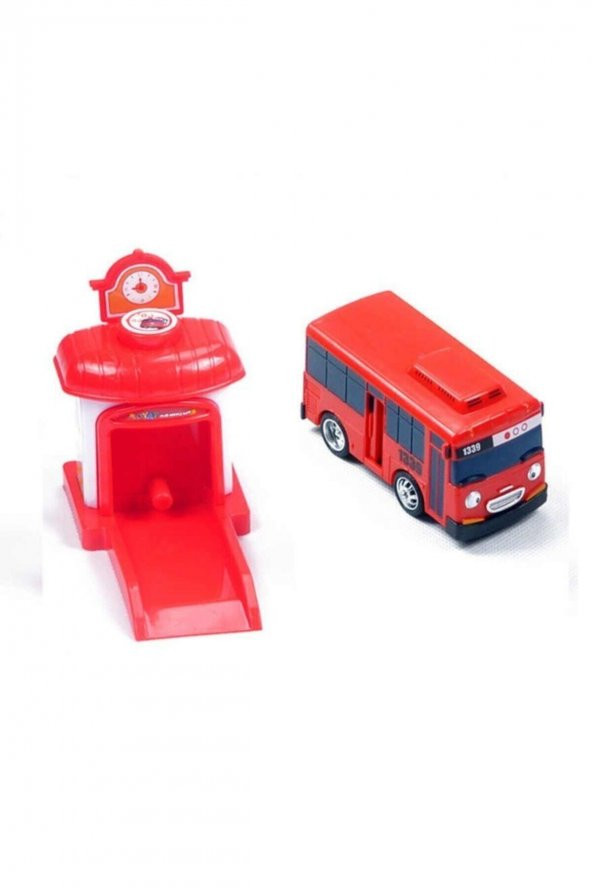 4 Lü Set Tayo Otobüs Ve Garaj Seti Tayo Oyuncakları Tayo Otobüs Garajı - Resim 3