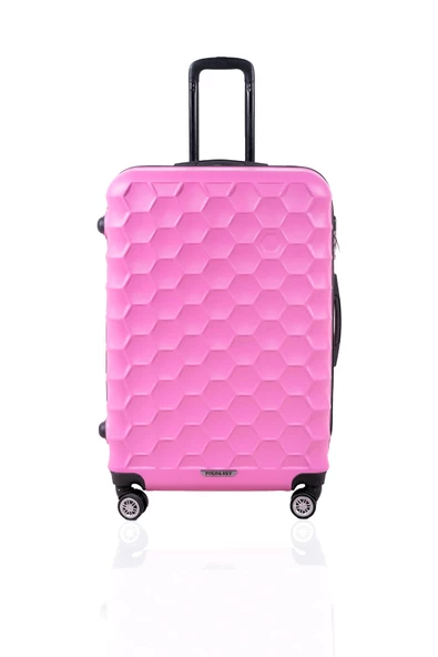 Polo&Sky Petek Model Pembe Renk 2'li Valiz Seti (Küçük+Büyük) - 2
