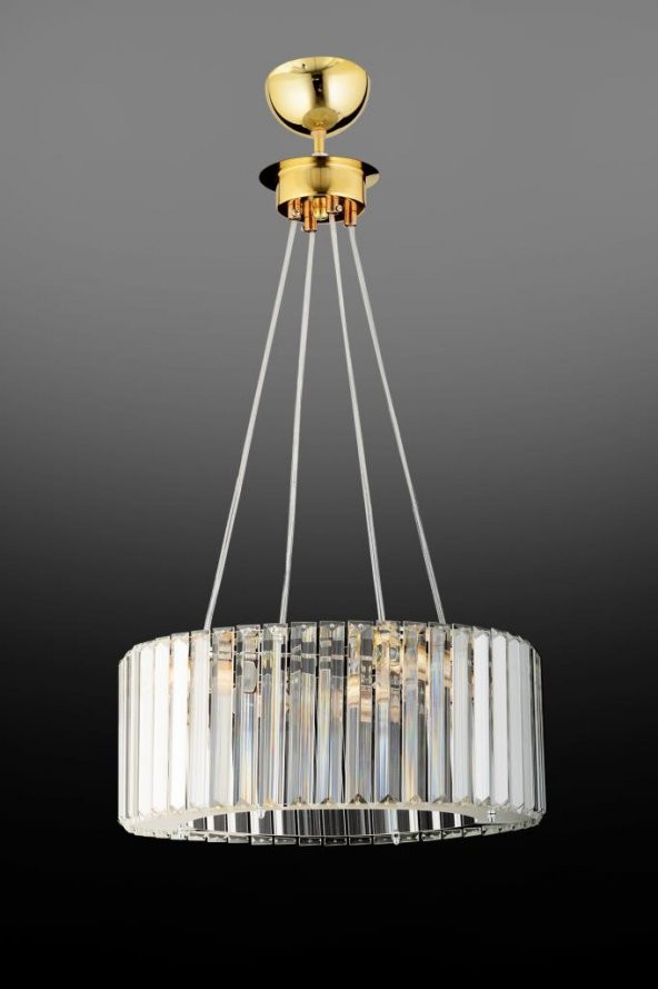 İstanbul Avize Lüx Elmas 35 cm Gold Kristal Taşlı Avize - 3