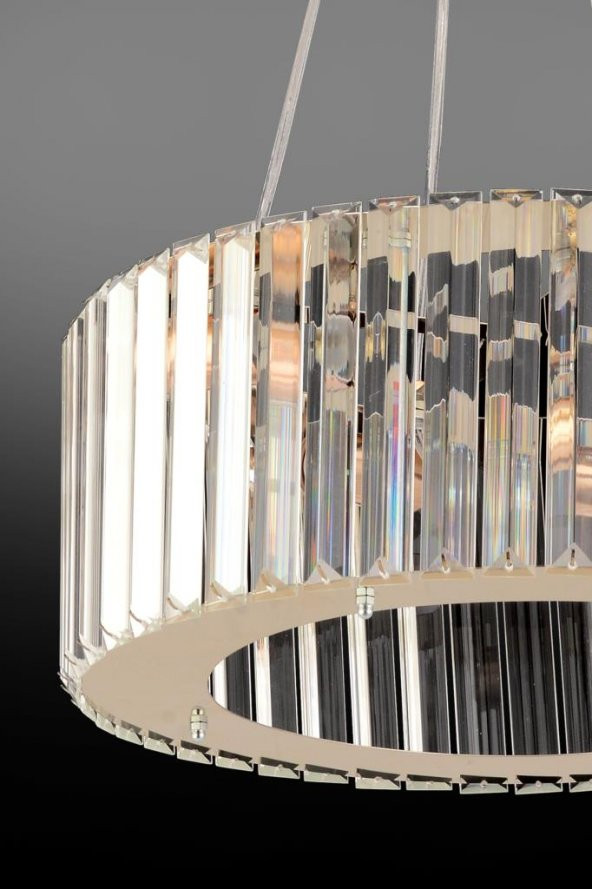 İstanbul Avize Lüx Elmas 35 cm Gold Kristal Taşlı Avize - 4