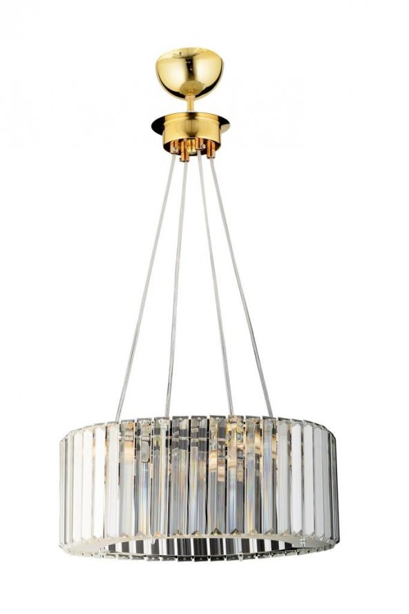 İstanbul Avize Lüx Elmas 35 cm Gold Kristal Taşlı Avize - 6