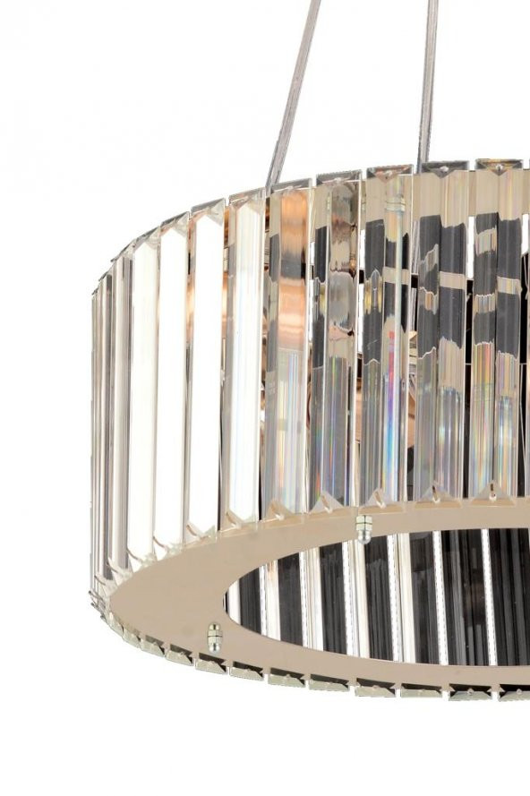 İstanbul Avize Lüx Elmas 35 cm Gold Kristal Taşlı Avize - 7