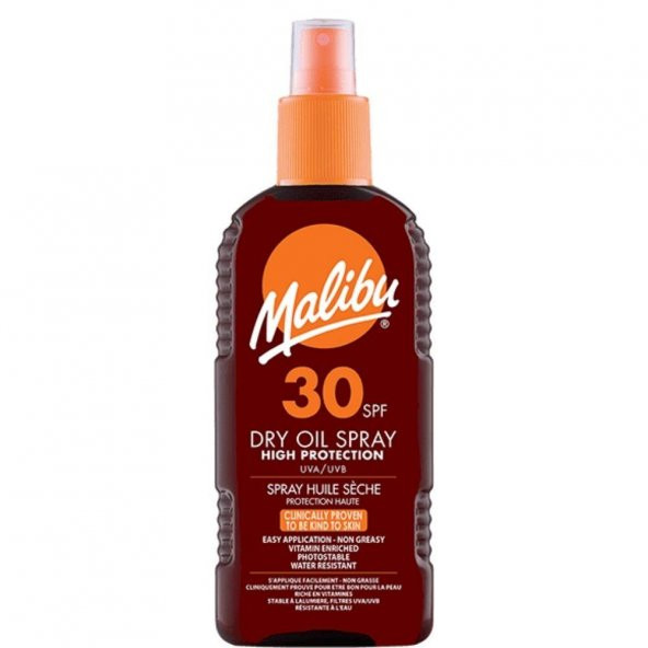 Malibu Güneş Koruyucu Dry Oil Bronzlaştırıcı Sprey SPF30 200ml