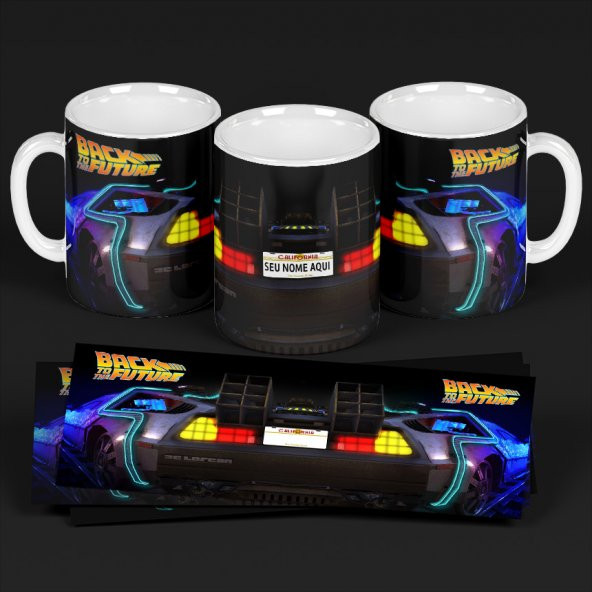 Back to the Future 3D Baskılı Özel Tasarım Kupa Bardak -Doğum Günü Hediye Kahve Bardağı - 1