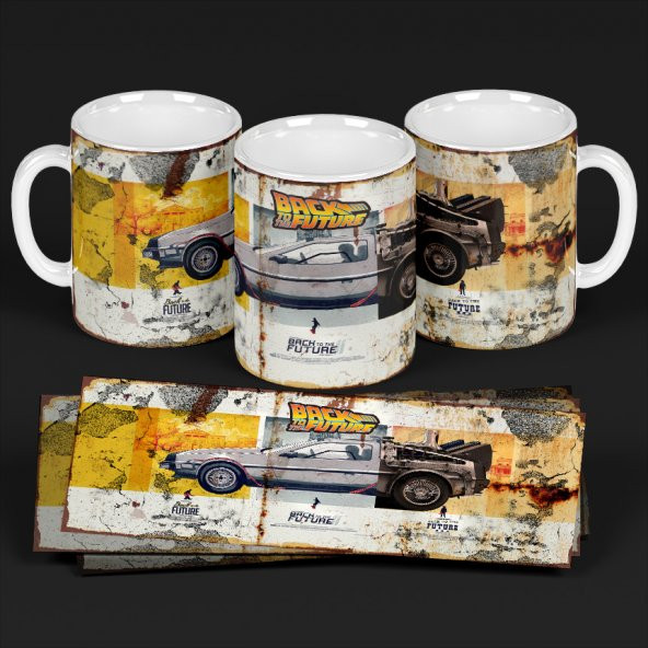 Back to the Future 3D Baskılı Özel Tasarım Kupa Bardak -Doğum Günü Hediye Kahve Bardağı