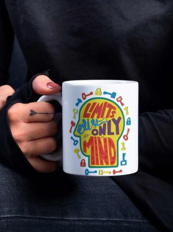 Renkli Motivasyon Özel Tasarım Baskılı Kupa Bardak Hediye Çay-Kahve Bardağı