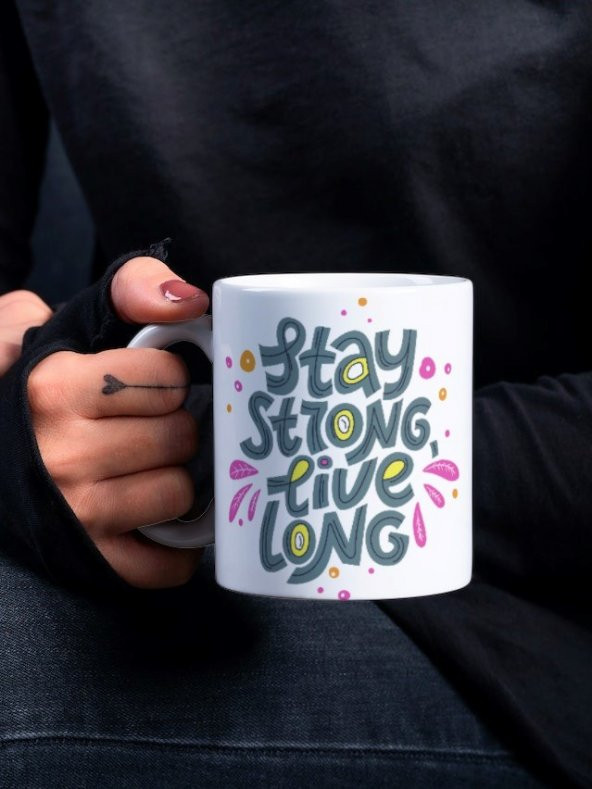 Motivasyon Temalı Özel Tasarım Baskılı Kupa Bardak Hediye Çay-Kahve Bardağı