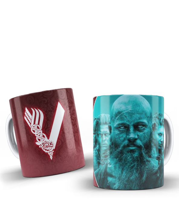 Vikings Temalı Özel Tasarım Baskılı Kupa Bardak 001