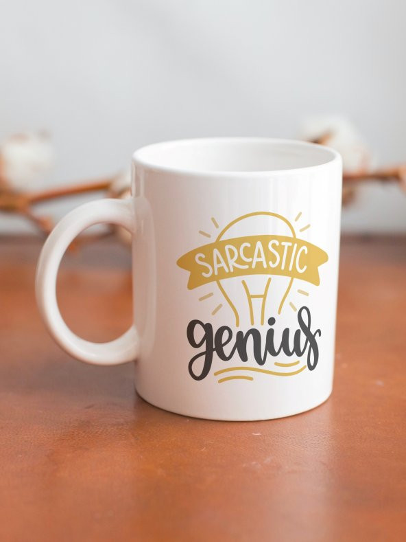 Sarcastic Eğlenceli Yazılı Eğlenceli Özel Tasarım Yazılı Baskılı Kupa Bardak Kahve Bardağı - 2