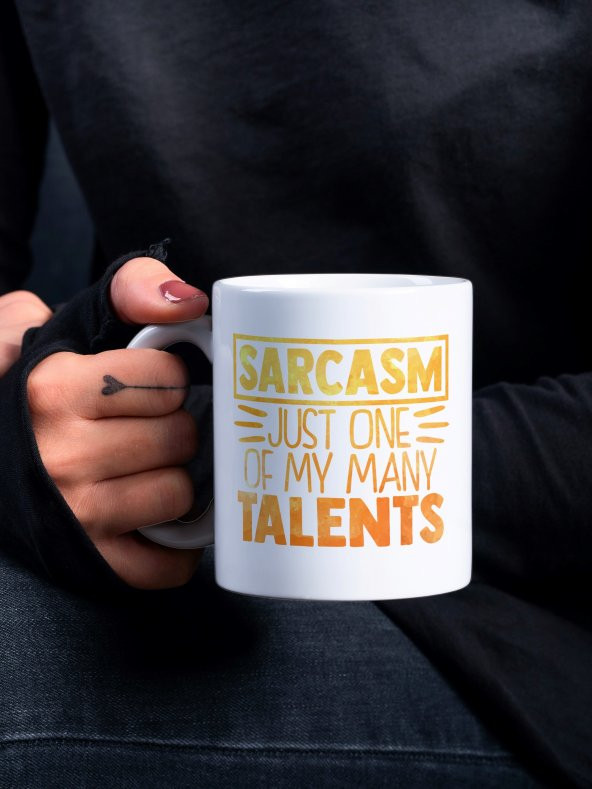 Sarcastic Eğlenceli Yazılı Eğlenceli Özel Tasarım Yazılı Baskılı Kupa Bardak Kahve Bardağı