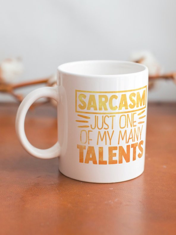 Sarcastic Eğlenceli Yazılı Eğlenceli Özel Tasarım Yazılı Baskılı Kupa Bardak Kahve Bardağı - Resim 2