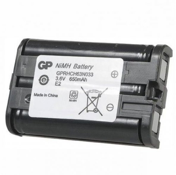 GP NIMH 3.6v 650mAh Telsiz Telefon Pili / GP Panasonic HHR-P107 Bataryası - 2