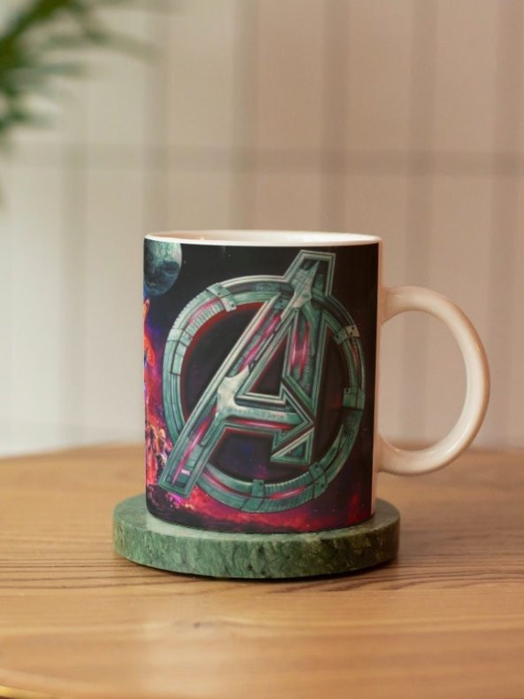 Avengers Temalı Özel Tasarım Çift Taraf Baskılı Kupa Bardak-Çay Kahve Bardağı Hediye - 2