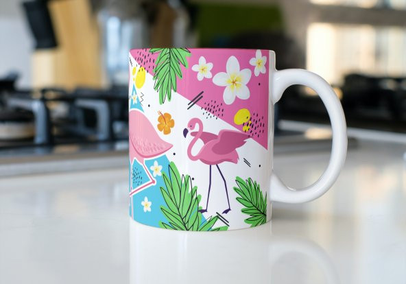 Yaz Temalı Özel Tasarım Baskılı Kupa Bardak 001 ürün görseli