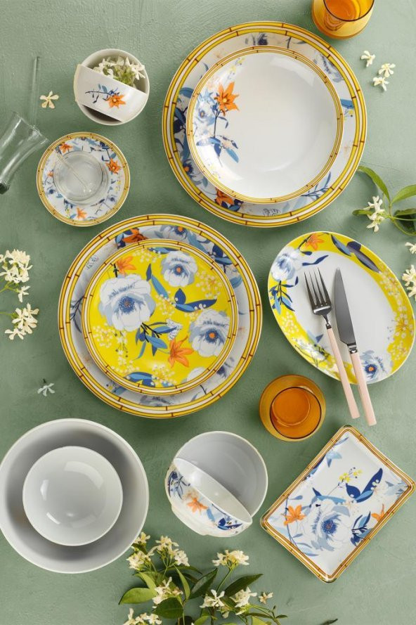 Kütahya Porselen Flora 50 Parça Yemek ve Kahvaltı Takımı - 3