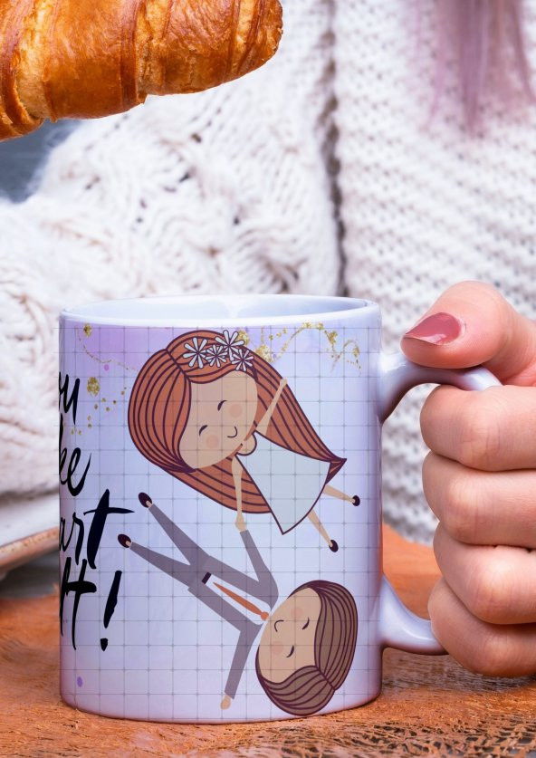 Sevgili Romantik Özel Tasarım Sevgili Hediye Çift Taraf Baskılı Kupa Bardak-Sevgililer Günü Hediyesi - Resim 2