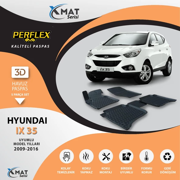 Perflex Paspas 3D Havuzlu X-Mat Ix35 2009-2016