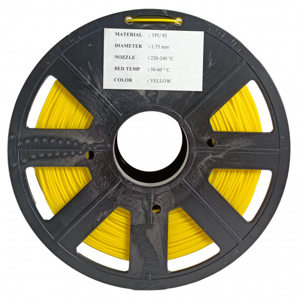SAVA 92A STANDART TPU FLEX ESNEK FİLAMENT - SARI