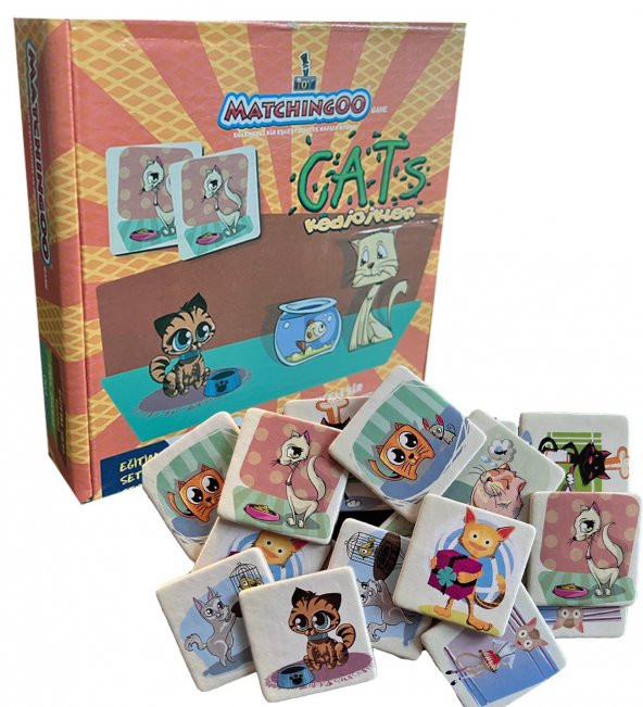 Matchingoo Eşleştirme-Hafıza Kartları Seti: Cats, Dogs, Meslekler, Girls Life, Kids, Teenage Girl - 2