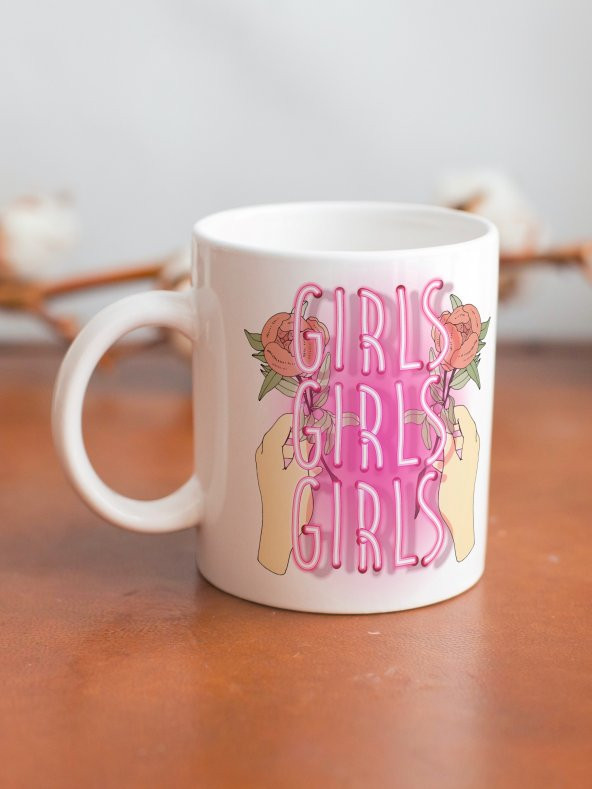Girl Power Özel Tasarım Baskılı Kupa Bardak Hediye Kupa Bardak Çay-Kahve Bardağı - 2