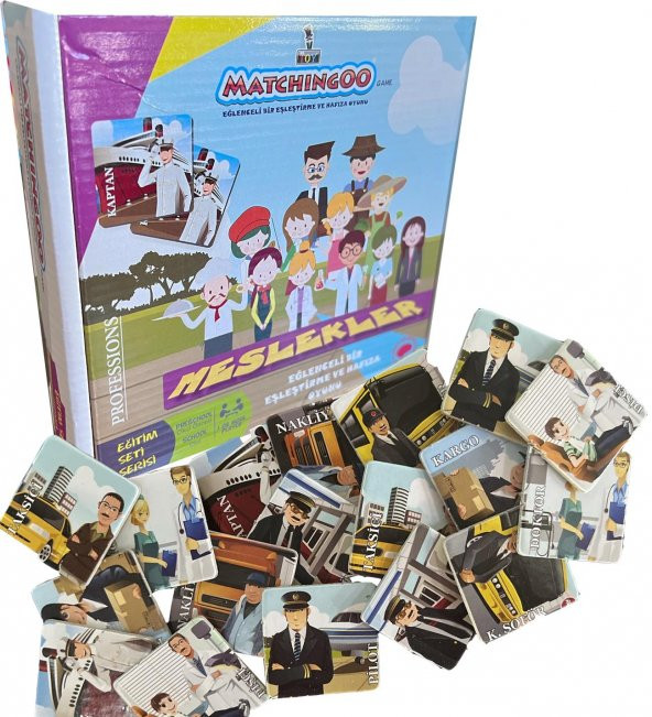 Matchingoo Eşleştirme-Hafıza Kartları Seti: Cats, Dogs, Meslekler, Girls Life, Kids, Teenage Girl - 4