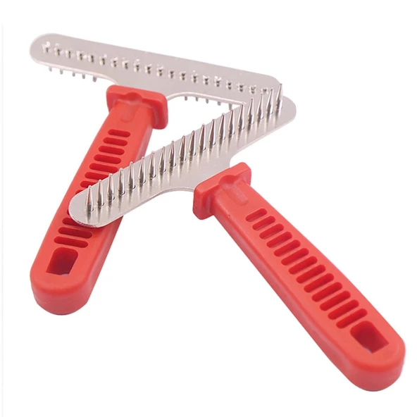 Kedi Köpekler İçin Kene ve Düğüm Açma Tırmıklı Tarak 11 cm - 2