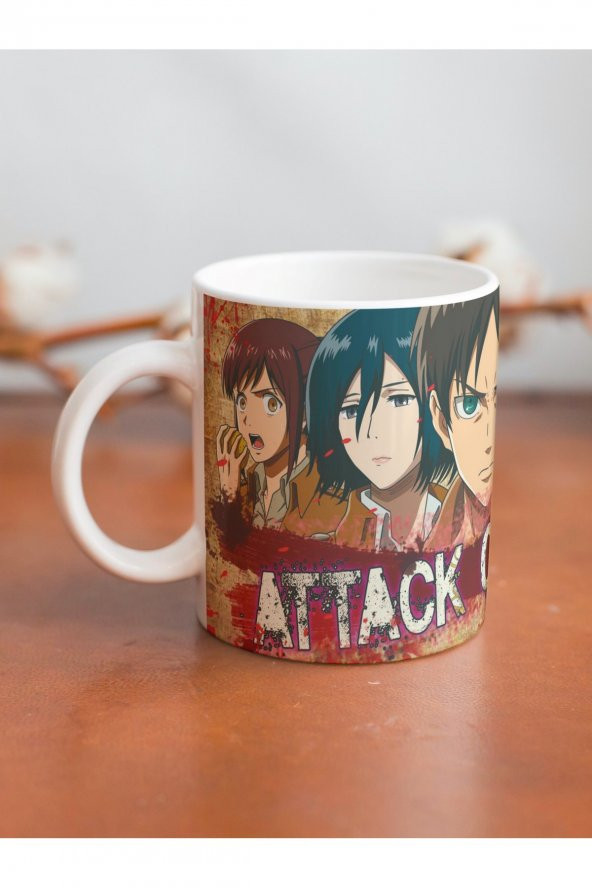 Anime Shingeki Özel Tasarım Baskılı Kupa Bardak Hediye Kupa Bardak Çay-Kahve Bardağı - 2