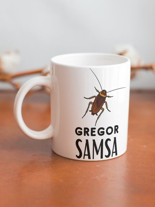 Gregor Samsa Franz Kafka Dönüşüm Özel Tasarım Baskılı Kupa Bardak- Hediye Kahve Bardağı - 2