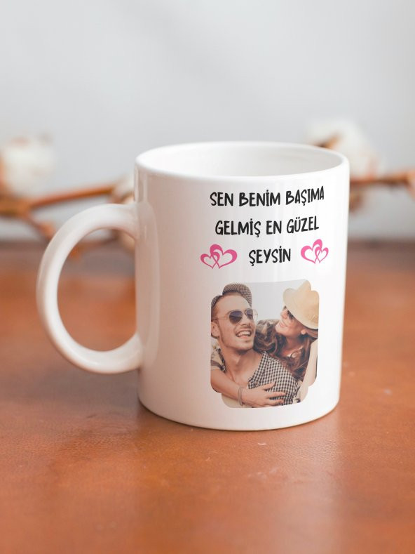 Kişiye Özel Sevgililer Günü Özel Tasarım Resimli Baskılı Kupa Bardak-Sevgililer Günü Hediyesi - 2