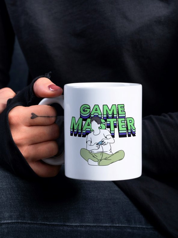 Gamer-Oyuncu Temalı Özel Tasarım Baskılı Kupa Bardak Gamer Kupa Bardak Kahve Bardağı