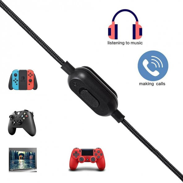 Logitech G433 G233 GPRO GPROX Uyumlu Gaming Mikrofonlu Kulaklık Ses Kablosu - 4