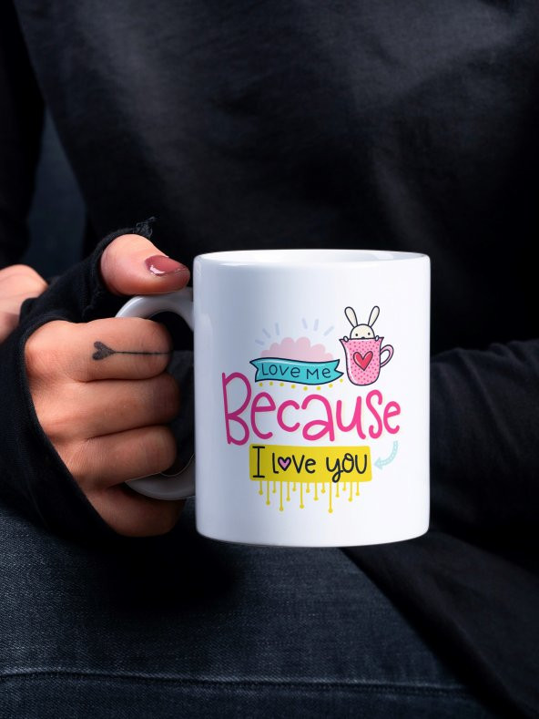 Renkli Lettering Serisi Özel Tasarım Baskılı Kupa Bardak Eğlenceli Kupa Bardak Kahve Bardağı - 1